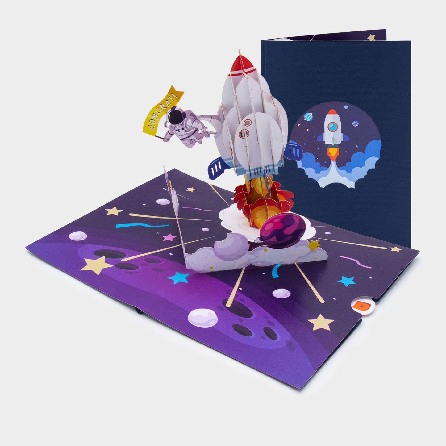 Rakete - Pop-Up Karte
