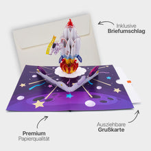 Rakete - Pop-Up Karte