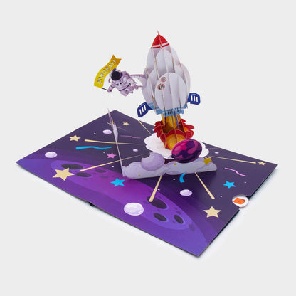 Rakete - Pop-Up Karte