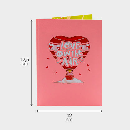 Romantische Heißluftballons – Pop-Up Karte