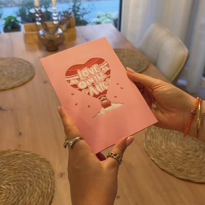 Romantische Heißluftballons – Pop-Up Karte